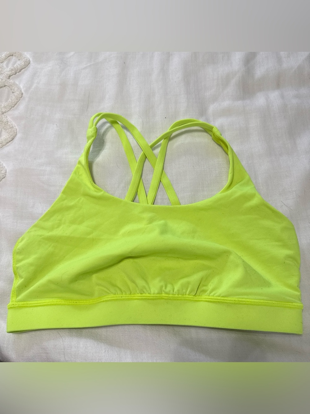 lululemon athletica Neon Yellow Strappy Sports Bra